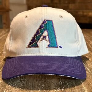 Vintage Arizona Diamondbacks Outdoor Cap Company Cream Purple Snapback Hat Cap